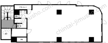 Rapport Bldg.4階の間取図