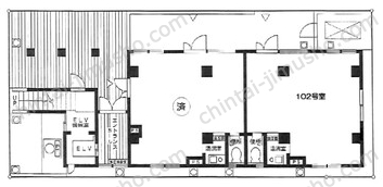 大森海岸フラット1Fの間取図