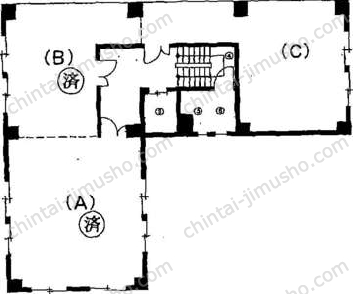 折田ビル5階の間取図