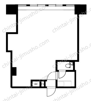 日東ビル9階の間取図