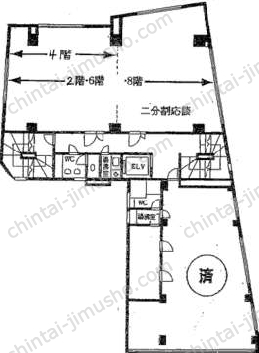 成田ビル2階の間取図
