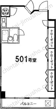 フェニックス東銀座5階の間取図