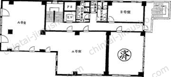 徳海屋ビル2階の間取図