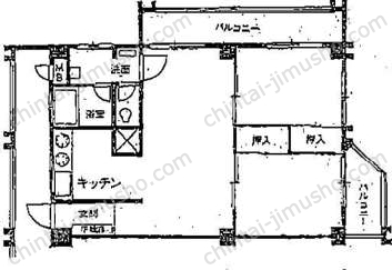 有栖川マンション5階の間取図