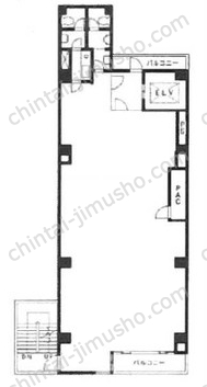 新宿曙橋ビル3階の間取図