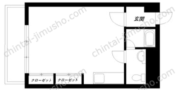 メゾン・ド・グリシーヌ2階の間取図