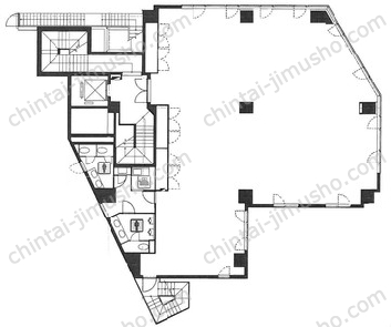 御殿山アネックス2号館2階の間取図