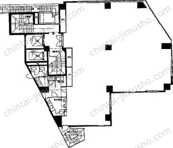 御殿山アネックス2号館3階の間取図