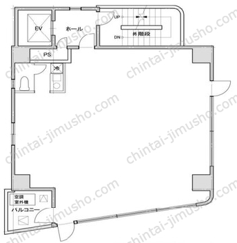 エイケイエス八丁堀ビル3階の間取図