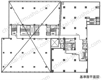 虎ノ門実業会館本館の間取図