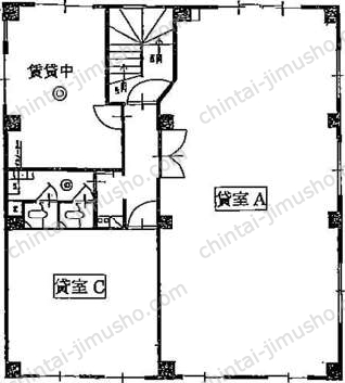 東西館ビル2階の間取図