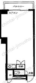 代々木シティホームズ8階の間取図