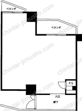 越一ビル6階の間取図