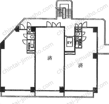 高田馬場シティハイツ2階の間取図