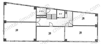 ユニオン小石川第1ビル6階の間取図