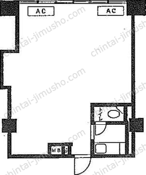 日東ビル6階の間取図