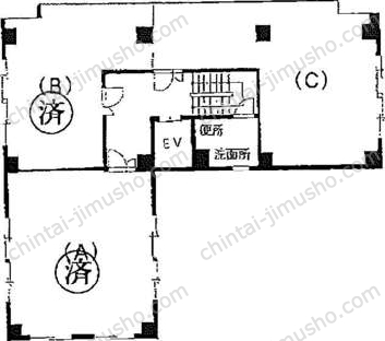 折田ビル2階の間取図