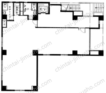 児谷ビル1階の間取図