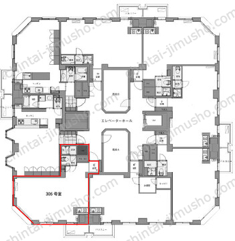 高輪マンション3Fの間取図