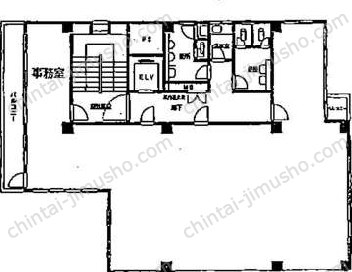 徳海屋ビル9階の間取図