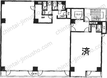 スヂノビル5階の間取図