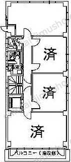 共同ビル（中央）の間取図