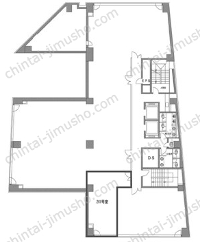 麹町センタープレイス2階の間取図