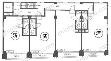 東都ビル5階の間取図