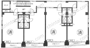 東都ビル3階の間取図