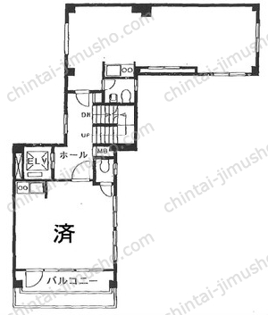 清水ビル3階の間取図