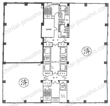 大崎ニューシティ4号館／新大崎勧業ビル4階の間取図