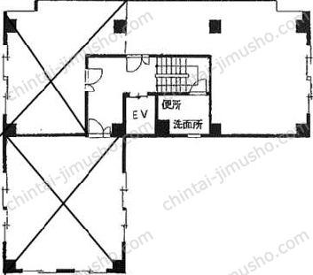 折田ビル4階の間取図