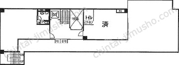 万代三田ビル3階の間取図