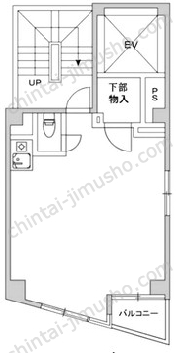 西新宿ウェールビル9階の間取図