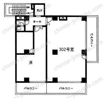 吉川ビル3Fの間取図