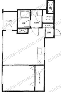 トーア新富マンション5階の間取図