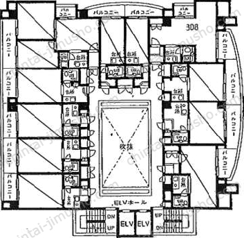 花和ビル3階の間取図