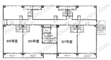 パレス南池袋3階の間取図