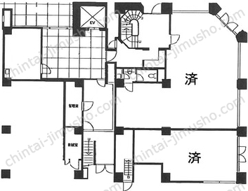 楠本第2ビル1階の間取図