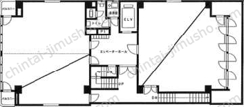 サニービル2階の間取図