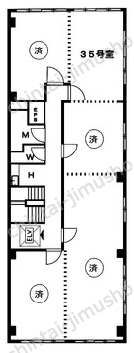 喜助新千代田ビル3階の間取図