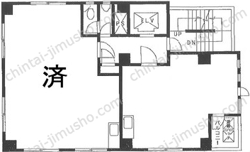 第2スヂノビル6階の間取図