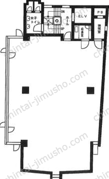 矢萩第二ビル5階の間取図