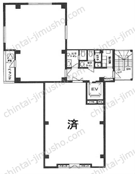 人形町双葉ビル6階の間取図