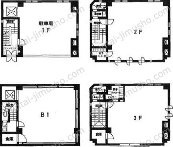 白山中央アネックスビル1階の間取図