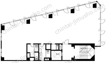 OSHIMA BLDG.6階の間取図