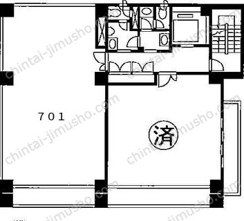 月島NRビル7階の間取図