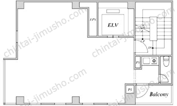 高輪OSビル3階の間取図