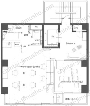 NOVEL WORK Hatchobori5Fの間取図