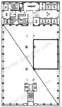 新宿三井ビルディング二号館10階の間取図